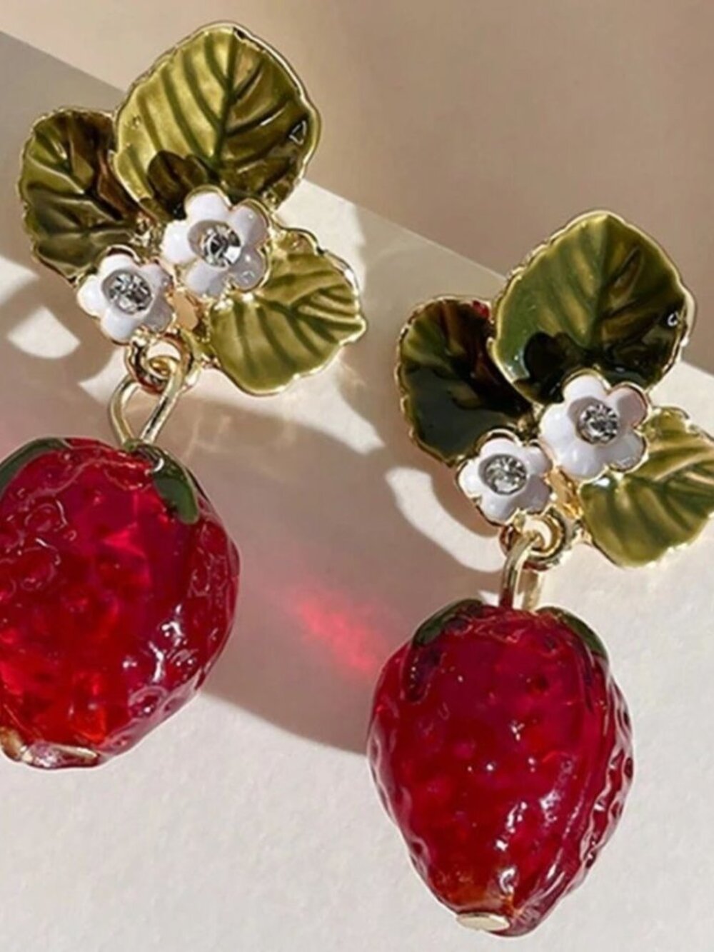 Bohemianstrawberry earringsM192